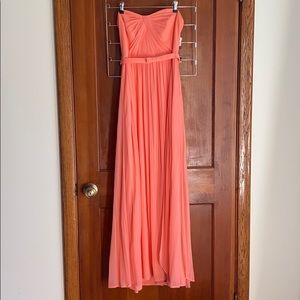 David’s Bridal Versa Coral Bridesmaid Dress EUC